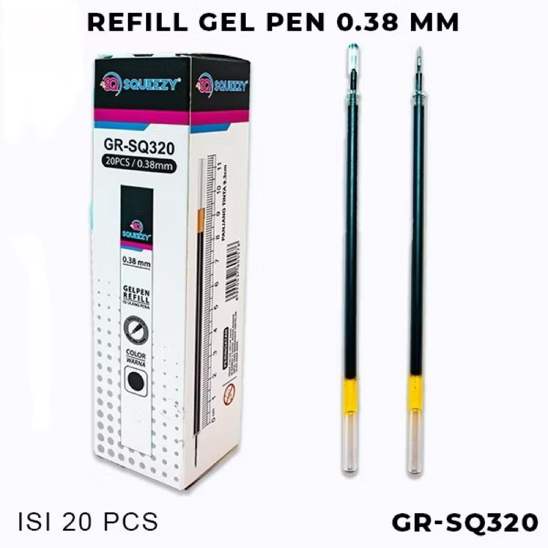 

( 1 BIJI ) Refil Pulpen Gel SQUEEZY GR-SQ320 / Refil pulpen gel eselon