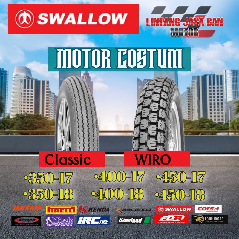 Ban motor swallow Classic ban motor swallow wiro ring 17 ring 18 costum