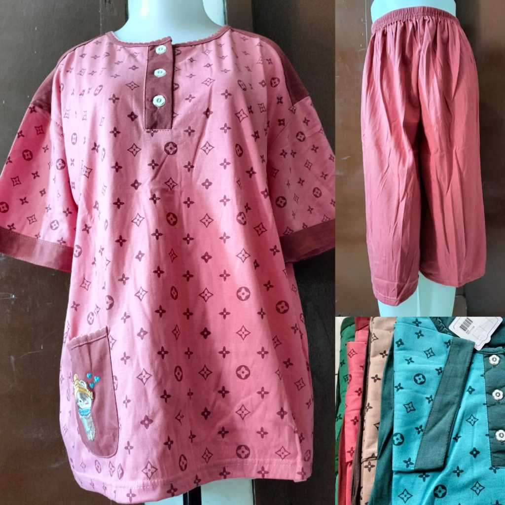 Babydoll AMRO JUMBO 3/4 XXL Label PUTIH-BABYDOLL AMRO 3/4 jumbo- babydoll jumbo-piyama baju tidur ju