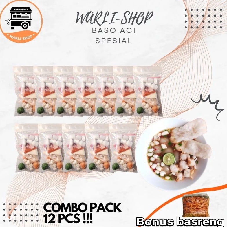 

New Stock Baso aci isi 12pcs baso Aci isi 12pcs murah bonus basreng baso Aci paket 12pcs murah boci viral baso aci kas orang sunda tea