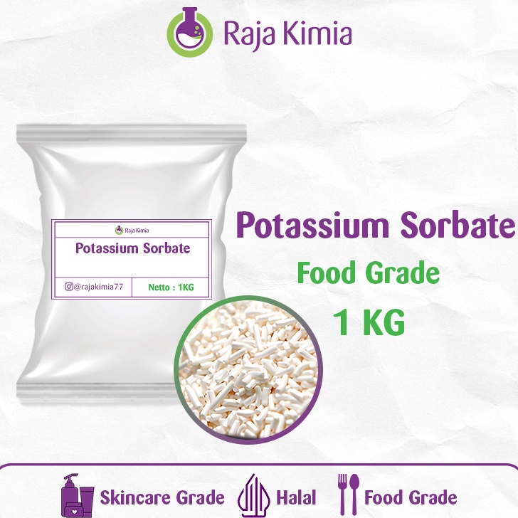 

Larismanis Potassium Sorbate Kalium Sorbat Potassium Sorbat Pengawet Makanan 5 Gram 1 KG