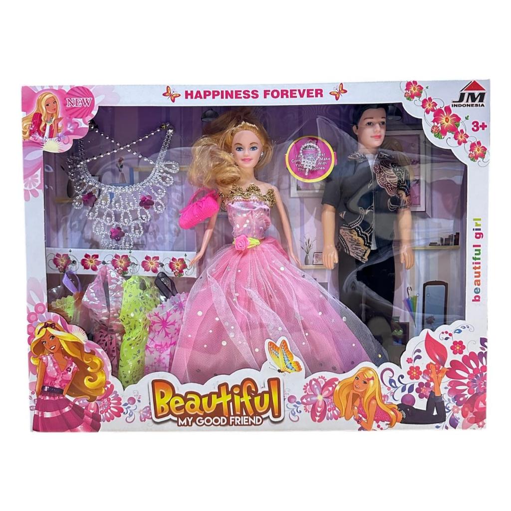 Mainan anak boneka fashion pasangan perhiasan set