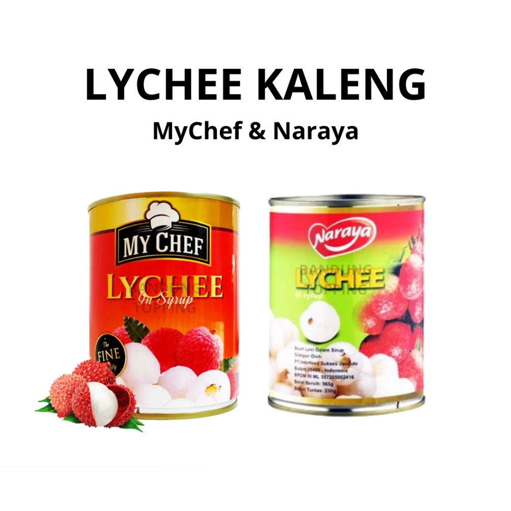 

Spesial Promo Naraya MyChef LYCHEE kaleng KELENGKENG In Syrup lechylongan kalengan