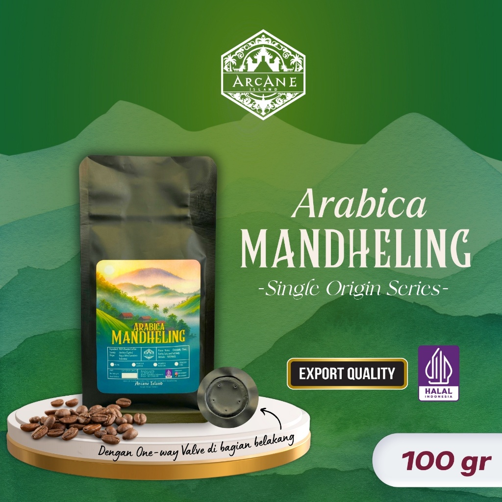 

Arabica Mandheling - Semi Washed | Single Origin Series | Arcane Island - 100 gr