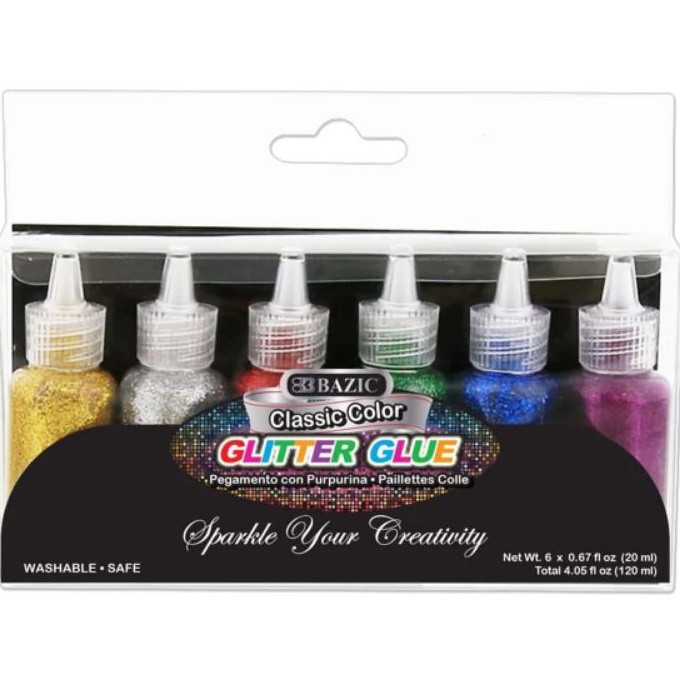 

Hemat Lem glitter glue lem cair warna metalik 6pcs