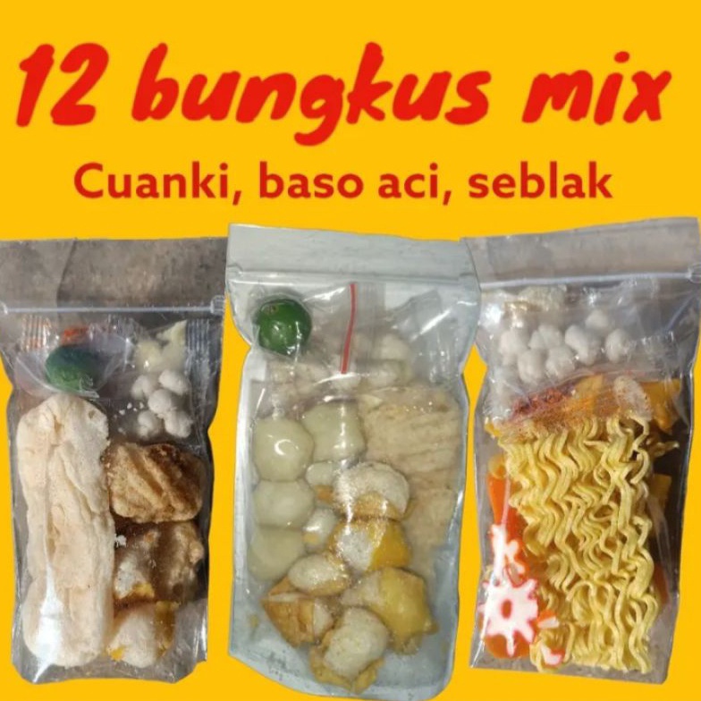 

New Recommended Paket mix 12bungkus baso aci cuanki seblak paket hemat