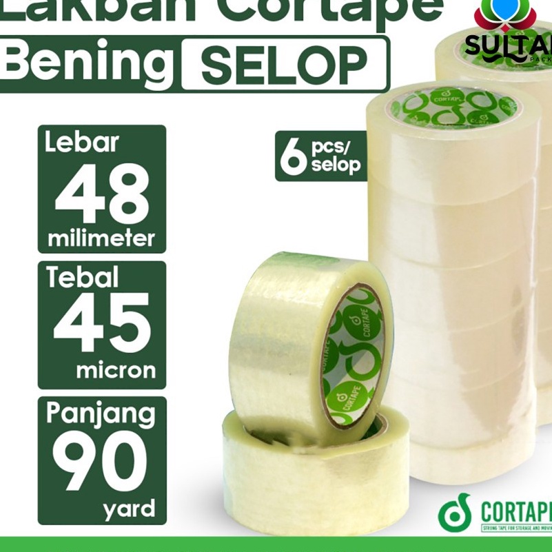 

KF7 Lakban Cope Bening 48 mm x 9 yard Setara Daimaru Satu Selop