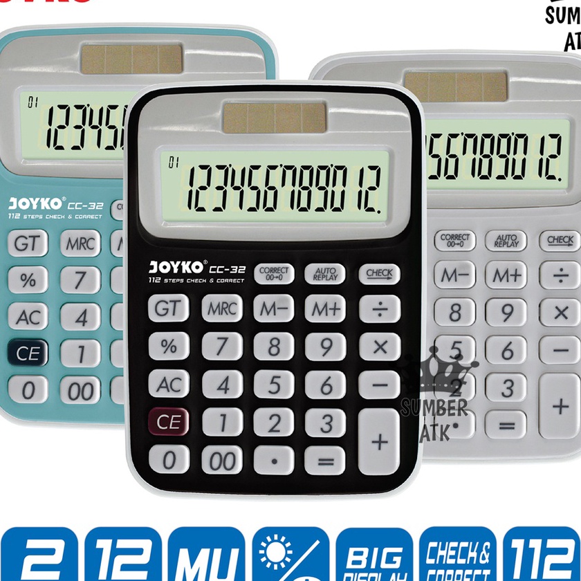 

Bonuskan Kalkulator Joyko CC32 12 Dits Check Correct Calculator