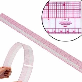 

KP8 Penggaris Pola Skala Metric Protractor B97 6 CM B97 Untuk Membuat Pola Pakaian Baju Penggaris Tailor Penggaris Kain