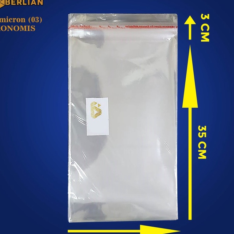 

Bonuskan 2 x 35 cm Plastik OPP EKONOMIS 23micron 1 lbr lemseal