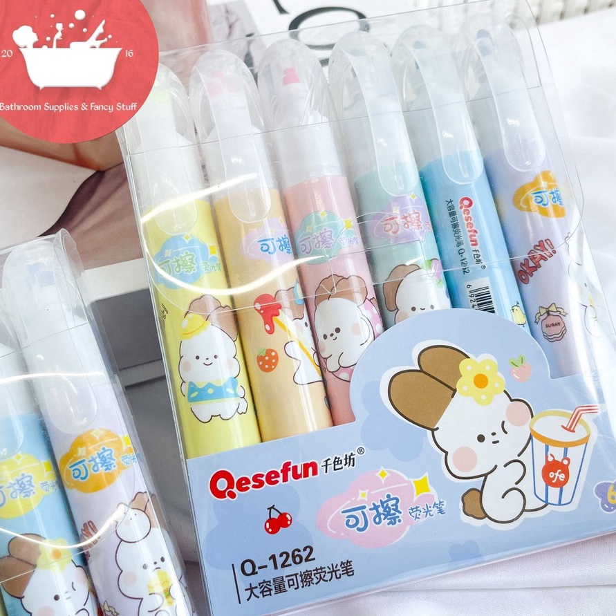 

KF7 Hhlhter eraseable bisa di hapus gambar kelinci alat tulis kantor kado unik warna pastel