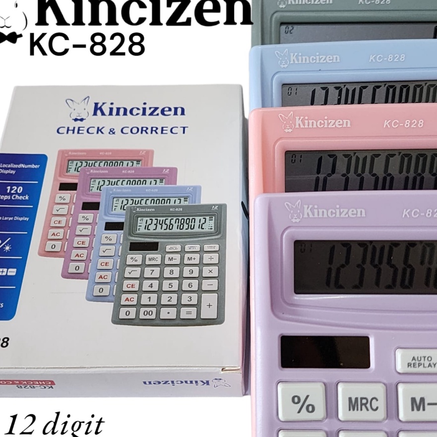 

FG2 kalkulator warna kantor office KC 828 Merk Kincizen kc828 penggunaan umum hh quality display logic 12 dit