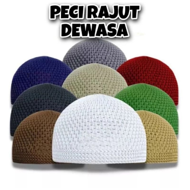 Peci Rajut Dewasa / Kopiah Rajut
