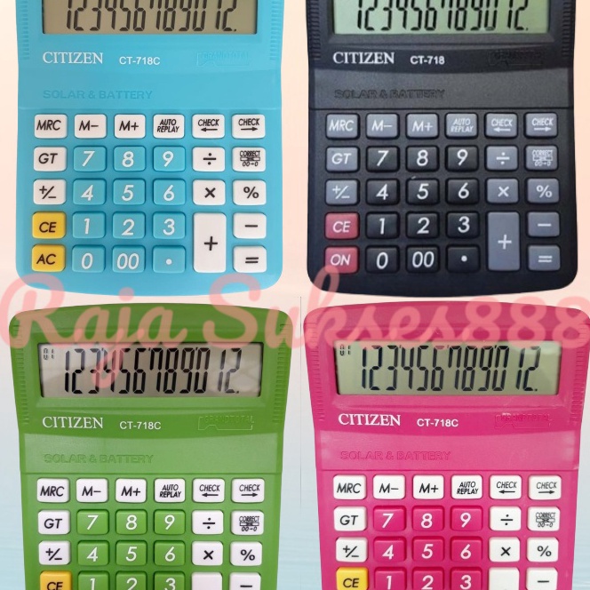 

FG2 Kalkulator Citizen 718 Warna Warni KALKULATOR CITIZEN CT 718 WARNA 12 DIT