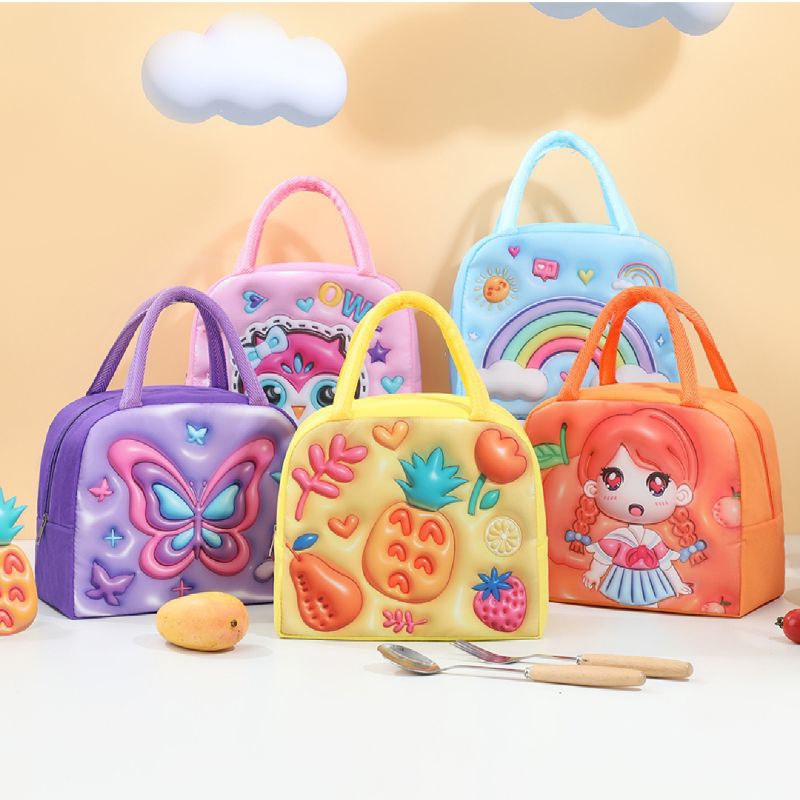[TV-50] 3D Lunch Box Bag Tas Bekal Anak Karakter Cooler Makanan Tempat Penyimpan