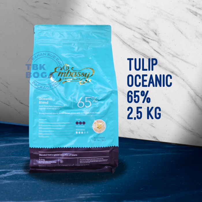 

Tulip Embassy Oceanic 65% ( 2.5 kg ) Dark Coklat Couverture Coin Chip