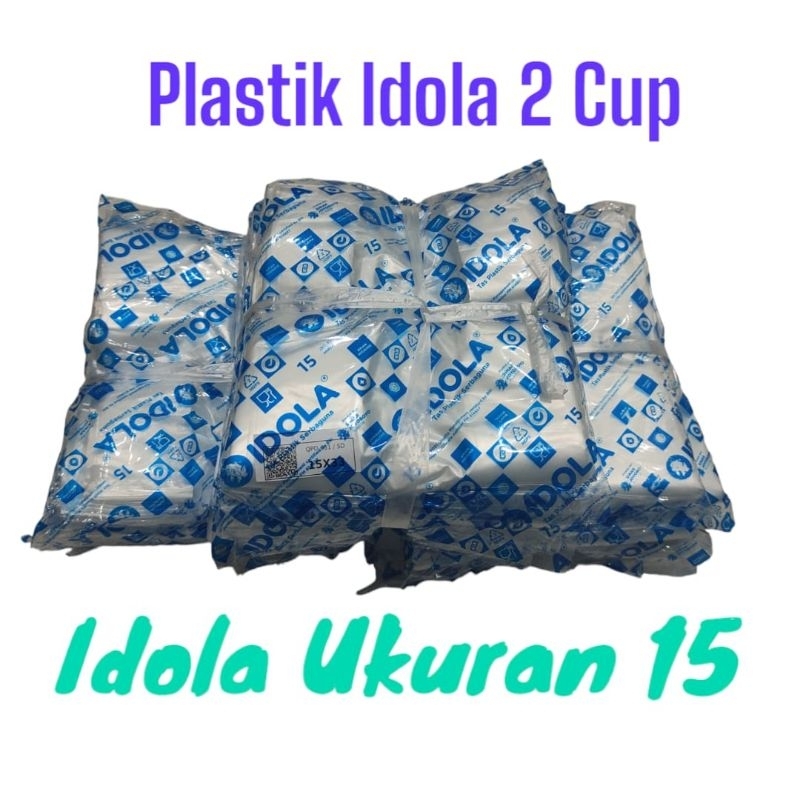 Plastik IDOLA BESTSeller/ Kantong Plastik IDOLA Bening / Plastik 2cup / plastik uk . 15