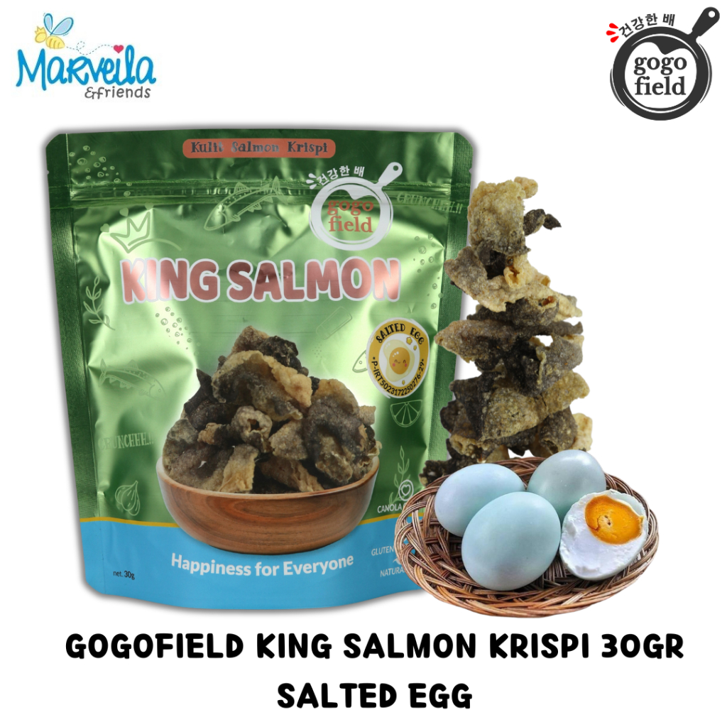 

Gogofield Salmon Krispi Rasa SALTED EGG 30gr / Salmon Skin / Cemilan Kulit Salmon Krispi