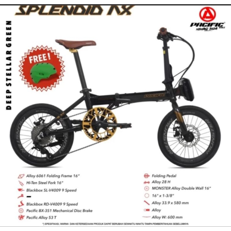 Sepeda Lipat 16 Inch Splendid AX new Alloy