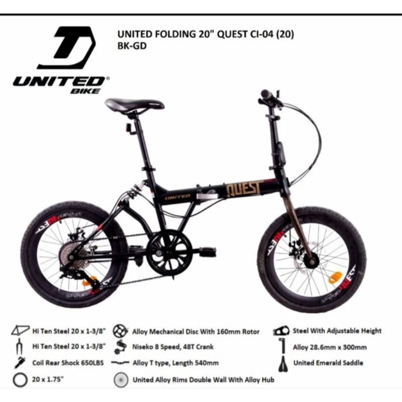Sepeda Lipat 20 United Quest