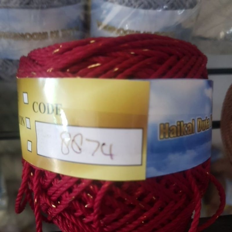 benang rajut polyester glitter