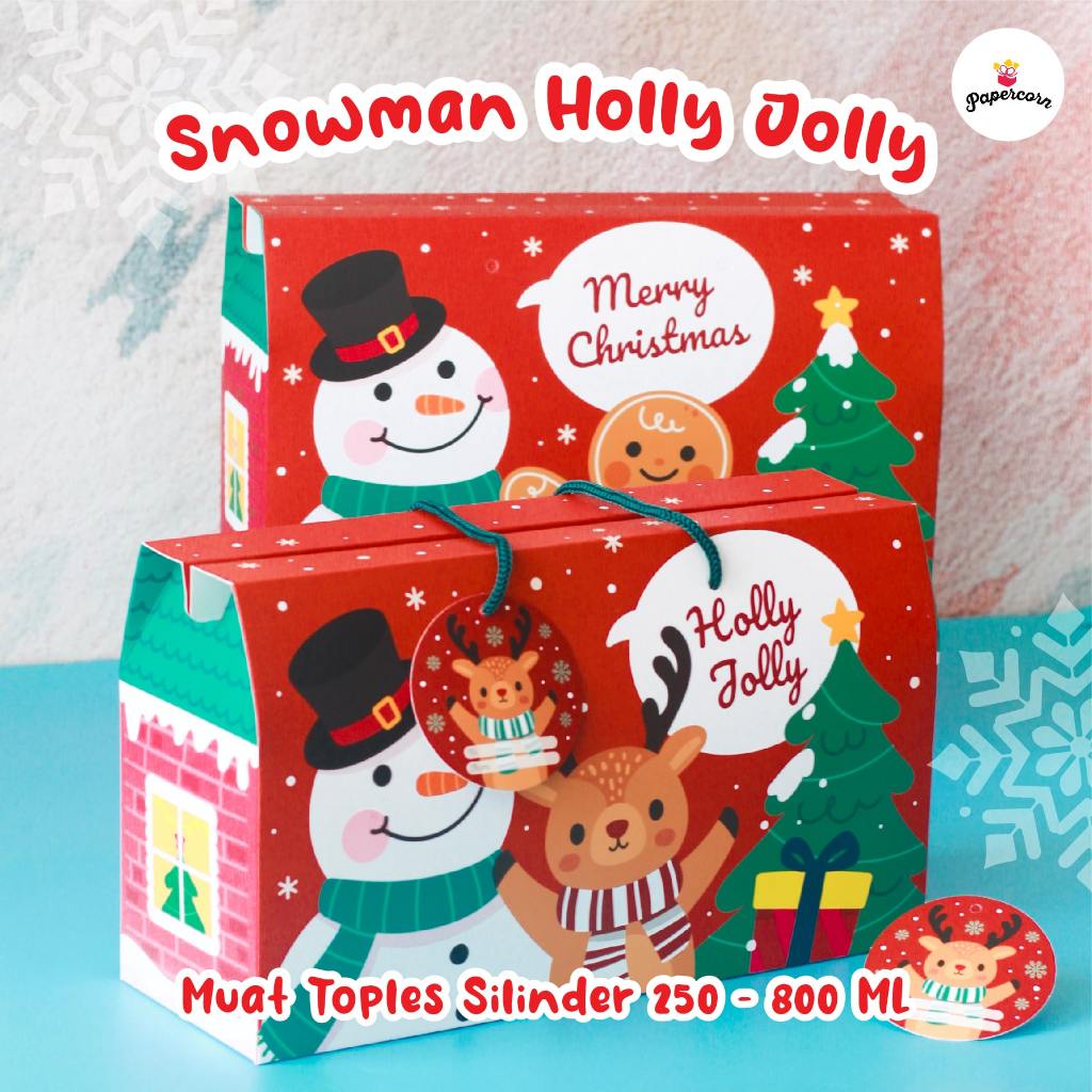 

10 pcs Gable Box Natal 3 Toples - Snowman uk 28x10x11 cm