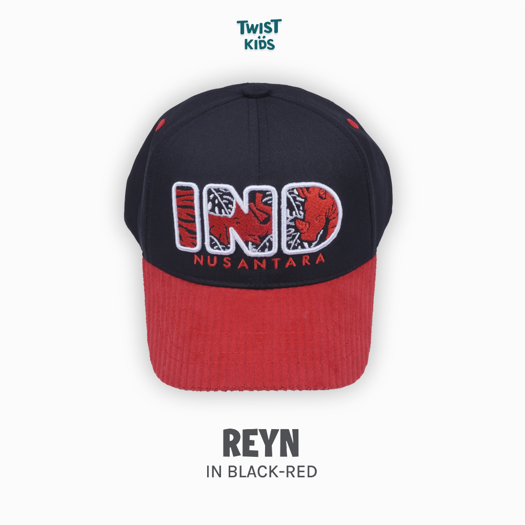 Twist Kids - Reyn C, Nusantara Series, Topi Tema Indonesia Anak Laki-Laki Bahan Corduroy Warna Hitam