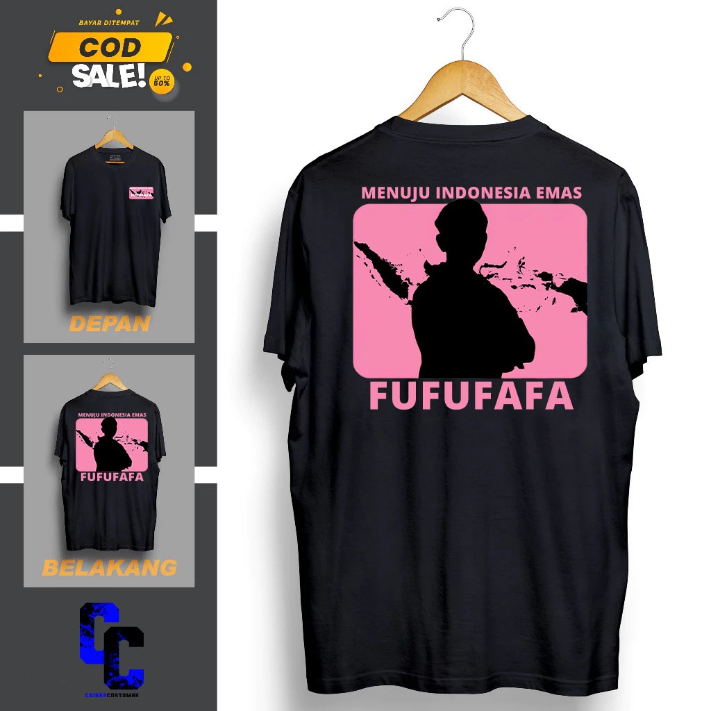 CAISARCUSTOM - Kaos FUFUFAFA korban MULYONO gibran/ Kaos VIRAL / Kaos Kekinian / kaos korban mulyono