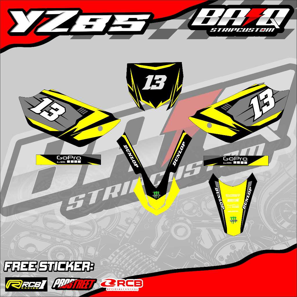 STICKER STRIPING YAMAHA YZ85 - STICKER STRIPING YAMAHA YZ85 VARIASI RACING