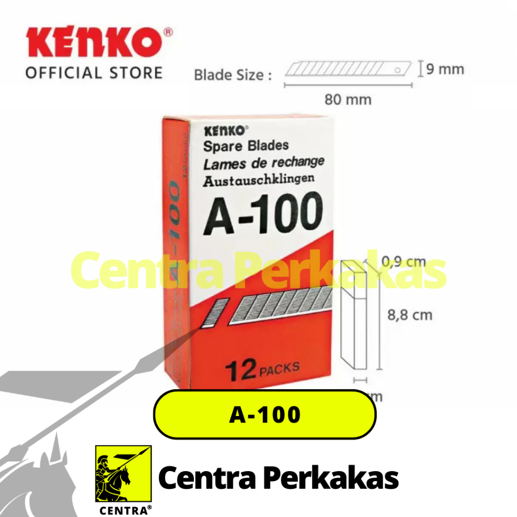 

KENKO A-100 Isi Cutter (refill) 9mm @5Pcs/Tube 100%ASLI