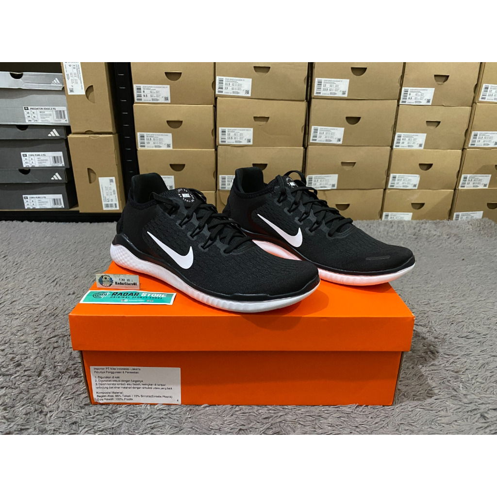 Sepatu Running Nike Free RN 2018 Black 942836-001 Original BNIB