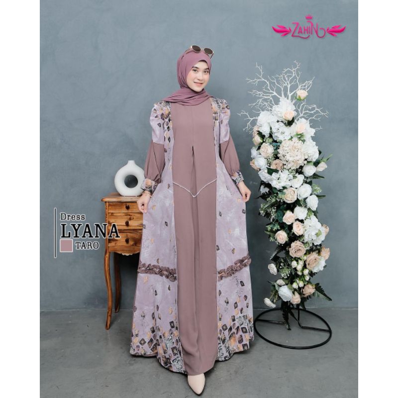 LYANA DRESS by ZAHIN / GAMIS LYANA / GAMIS SABRINA / GAMIS MOTIF / GAMIS WANITA TERBARU