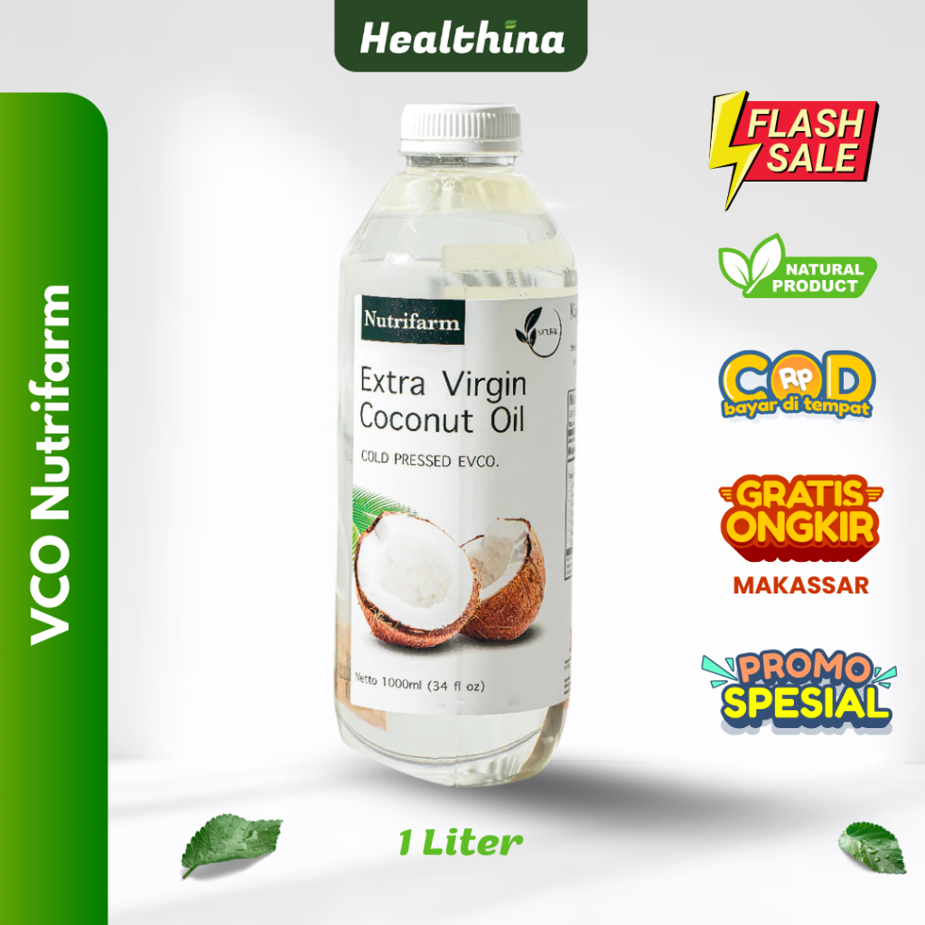 

COD Makassar Virgin Coconut Oil 1000 ml 1 Liter VCO Original Minyak Rambut Bayi MPASI Organik Kelapa