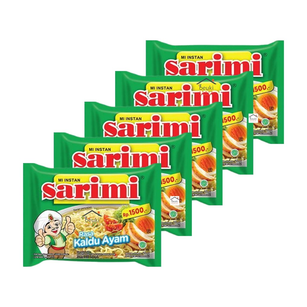 

5PCS Sarimi Kaldu Ayam Mie Instan Kuah