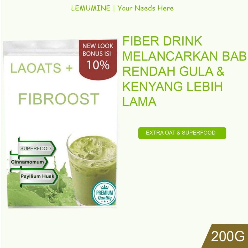 Minuman Fiber Penurun Berat Badan Pelangsing Badan Fiber Drink Minuman Pelangsing Badan Laoats