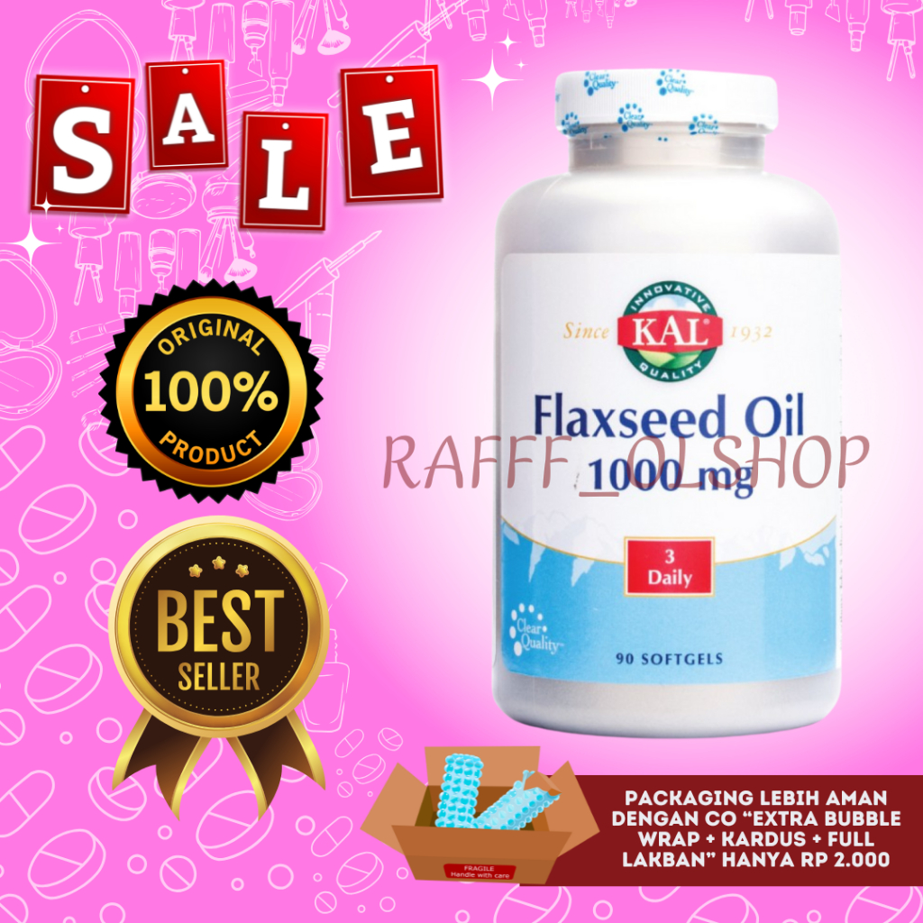 KAL FLAXSEED OIL 1000MG 90 KAPSUL