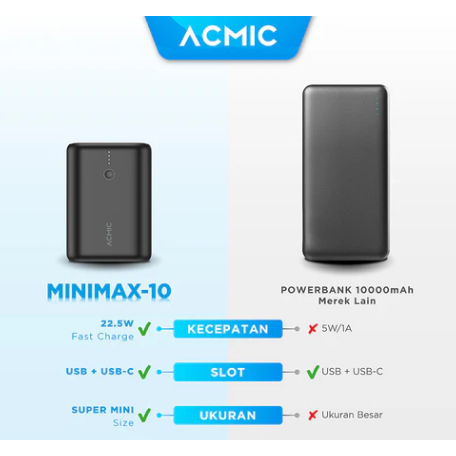 PRODUK VARIAN POWERBANK ACMIC / Powerbank 18