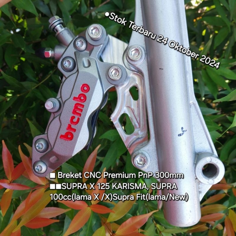 Breket Kaliper 4Piston Supra X 125 Karisma 125 piringan 300mm Breket kaliper Axial Karisma Supra BRE
