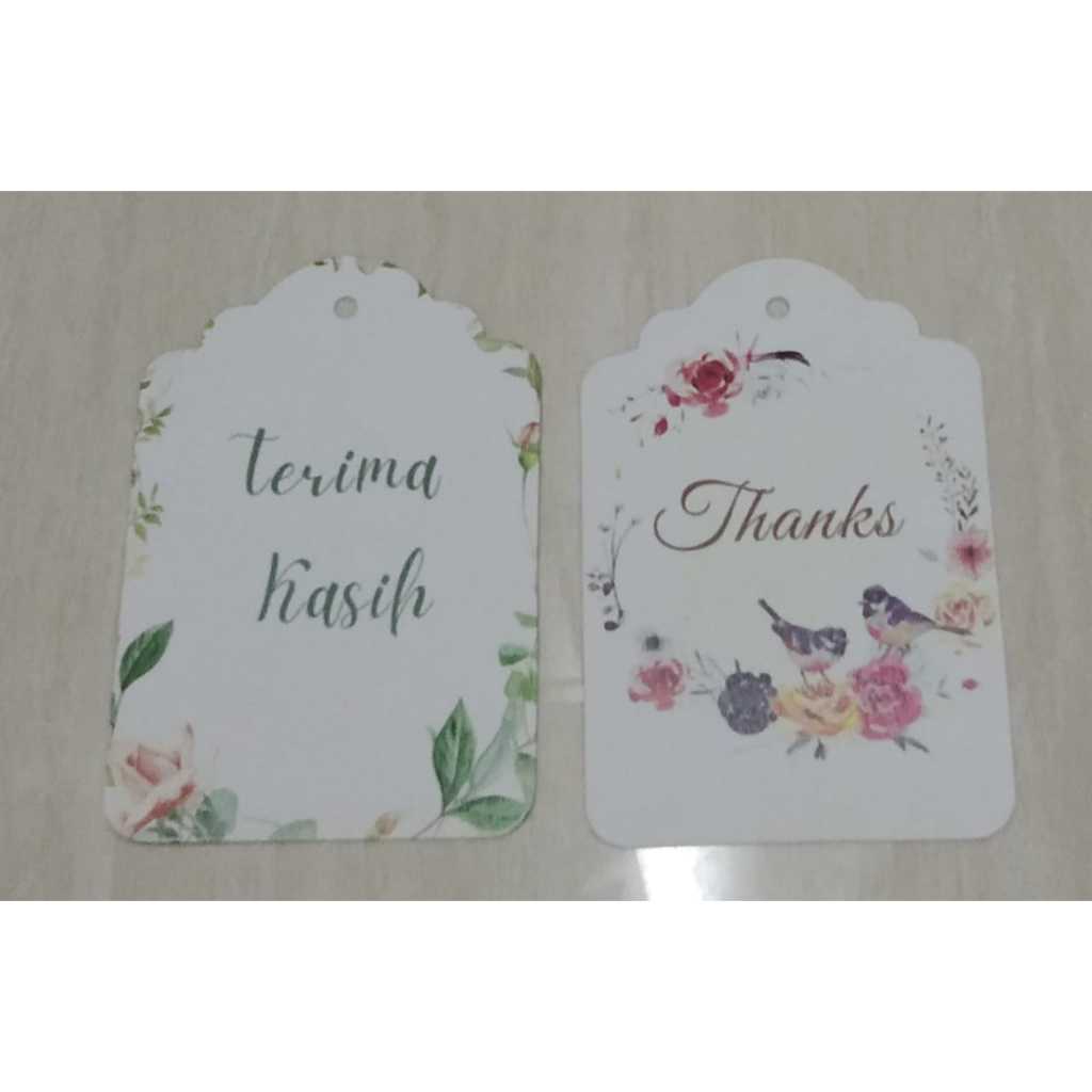 

Hangtag Thankyou/ Hangtag Terimakasih Ukuran 5,7x8,5cm Jual Perpcs