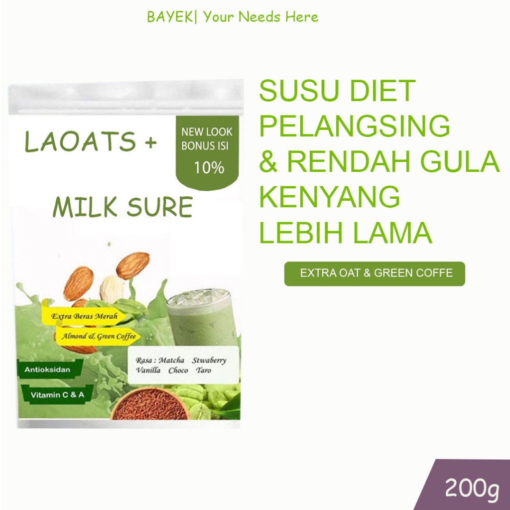 

Penurun Berat Badan Pelangsing Diet Minuman Diet Rendah Lemak Low Fat Milk Fiber Drink Susu Diet Pengganti Makan Laoats