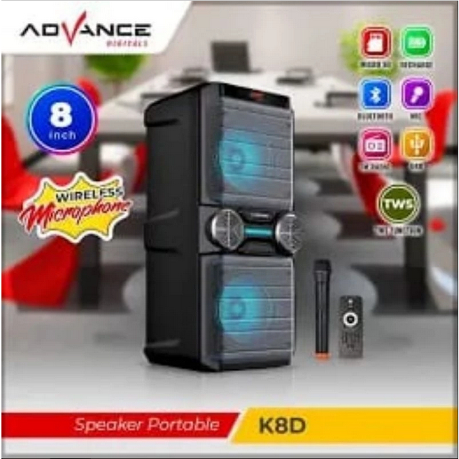 Speaker Advance K10D K12D PORTABLE BLUETOOTH SUARA SUPER MANTAP BERGARANSI