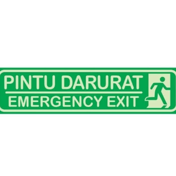 

STICKER PINTU DARURAT - EMERGENCY EXIT GLOW IN THE DARK