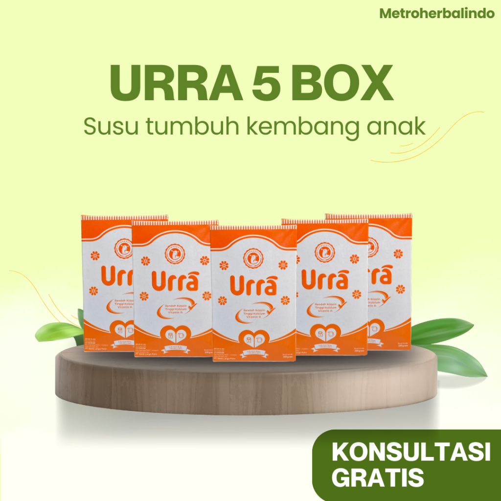 

URRA Susu Kambing Saneen Untuk Penambah Berat Badan & Tinggi Badan Anak - 5 Box