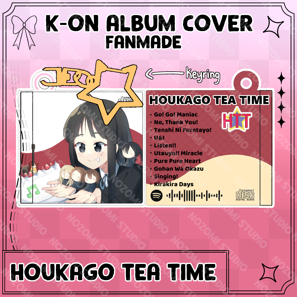 CD KEYCHAINS K-ON ALBUM COVER FANMADE