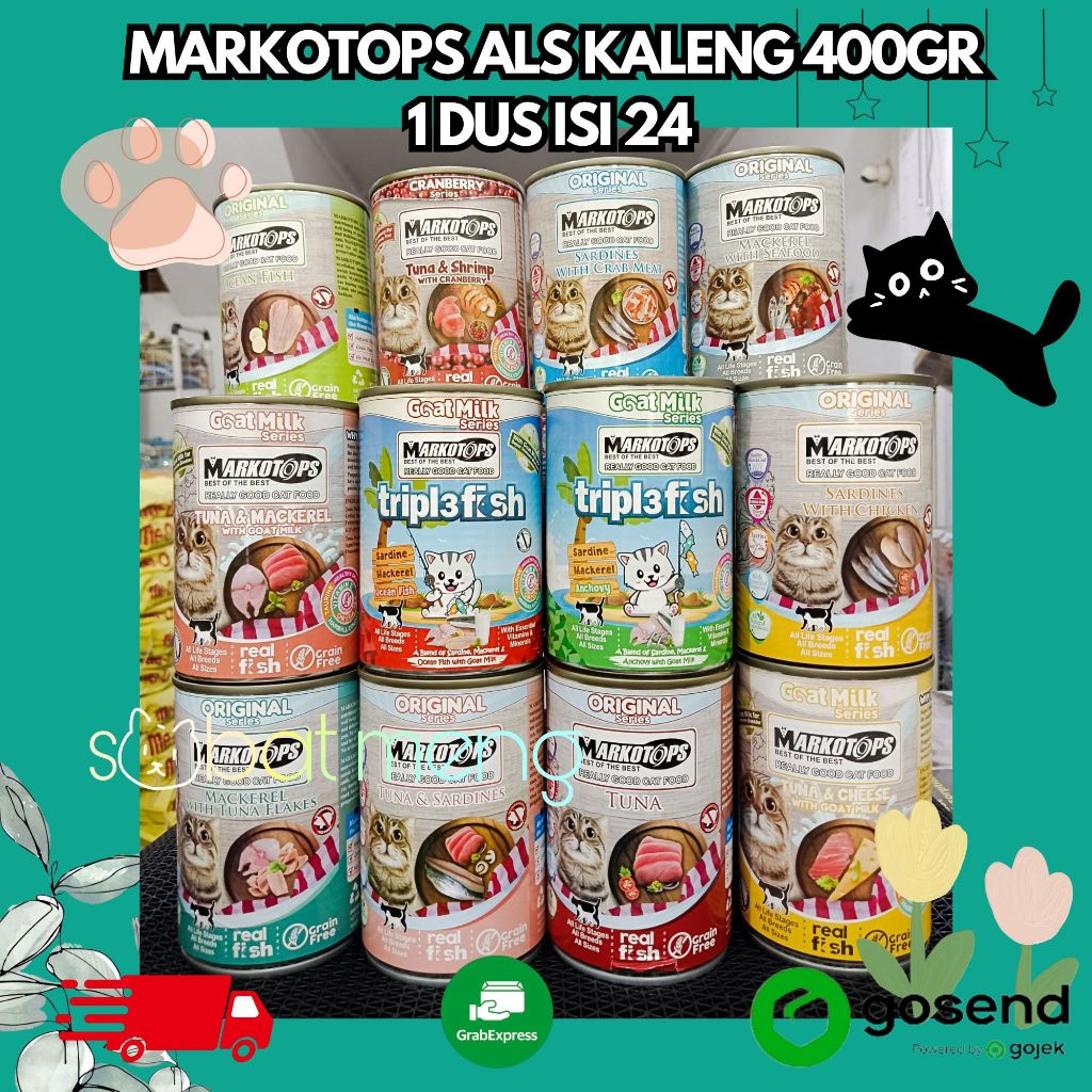 MARKOTOPS ADULT KALENG 400GR 1 DUS ISI 24 | MARKOTOPS MAKANAN BASAH KALENG - GOSEND INSTAN