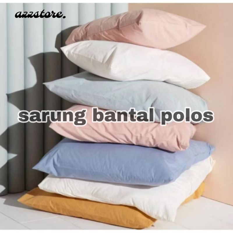 Sarung bantal guling dan sarung guling  motif polos | sarung bantal hotel | sarung bantal guling