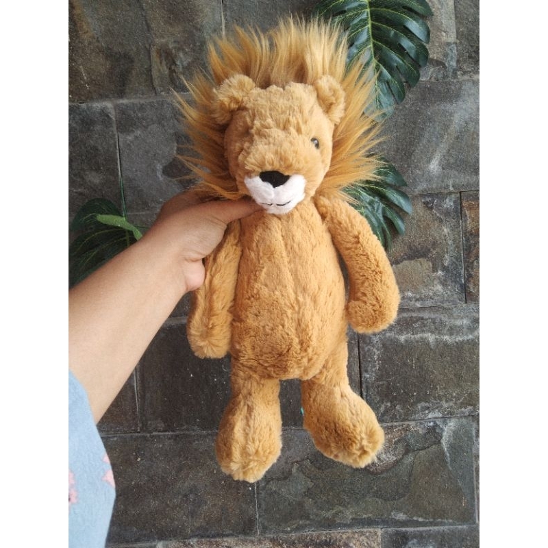 bashful lion size medium by jellycat (nwt)