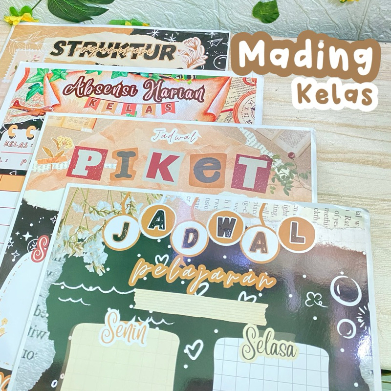 Mading Kelas - Jadwal Piket Struktur Organisasi Jadwal Pelajaran