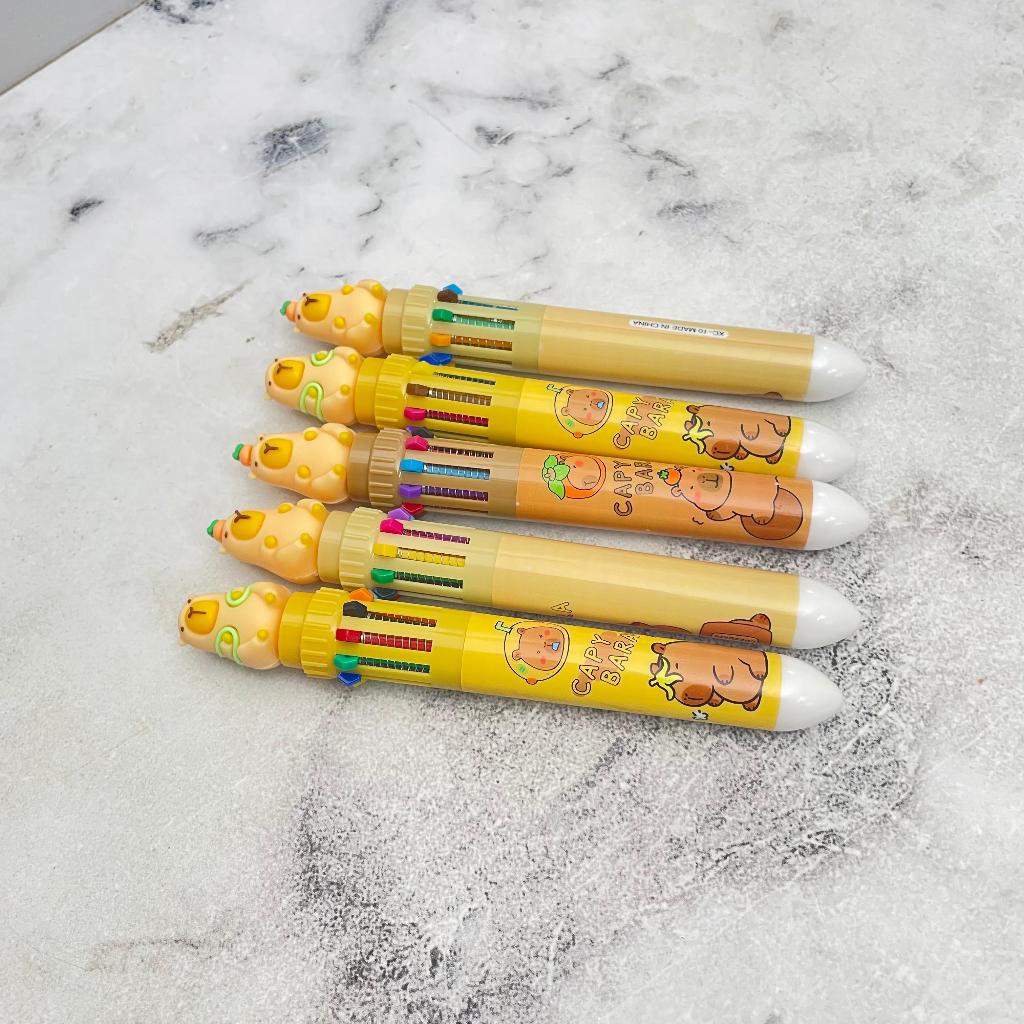 

Pulpen 10 Warna CAPYBARA Cute Lucu Best Seller / Pen Cetak 10 Warna Capibara Kekinian Favorit Anak Alat Tulis Sekolah Kualitas Terbaik Stationary Fancy Harga Termurah Bisa Grosir dan COD