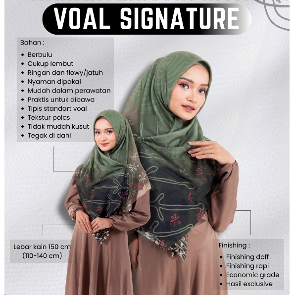 Hijab Printing / Signature Scarf / Hijab Printing Free Custom Desain